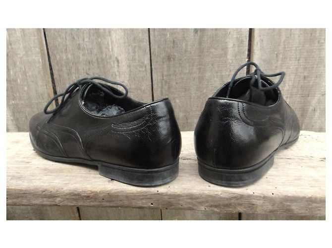 Gucci Richelieu scarpe stringate in pelle nera Nero - vista 9