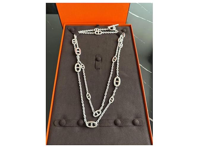 Hermès Collana Farandole 120 cm Argento - vista 11