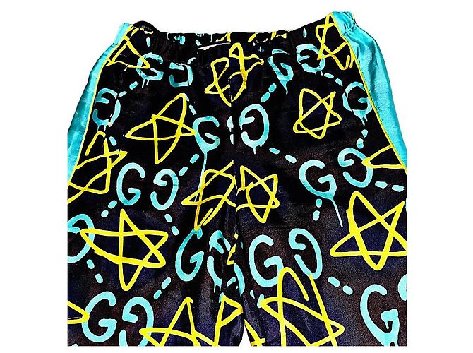 Authentische Gucci "Gucci Ghost" Seidenhosen Mehrfarben - Ansicht 2
