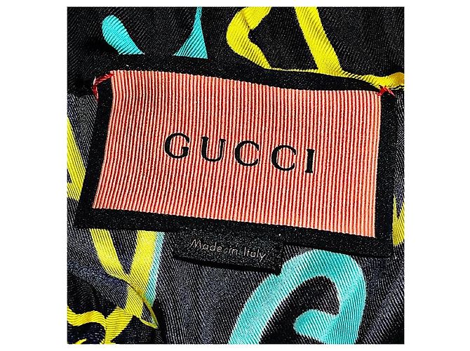 Authentische Gucci "Gucci Ghost" Seidenhosen Mehrfarben - Ansicht 9