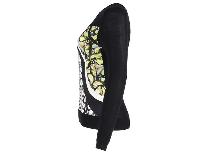 Peter Pilotto bedruckter Pullover aus schwarzer Wolle - Ansicht 2