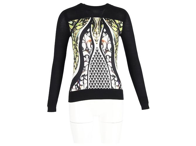 Peter Pilotto bedruckter Pullover aus schwarzer Wolle - Ansicht 4