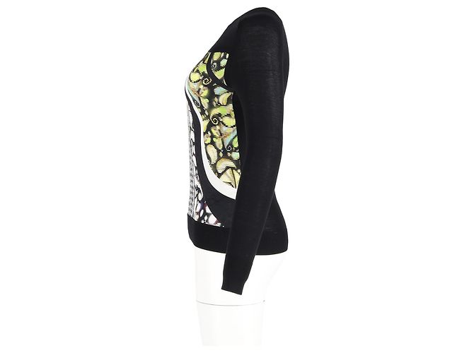 Peter Pilotto bedruckter Pullover aus schwarzer Wolle - Ansicht 5