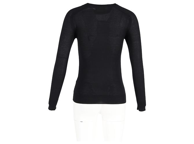 Peter Pilotto bedruckter Pullover aus schwarzer Wolle - Ansicht 6