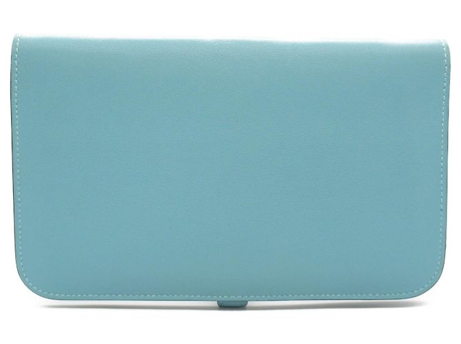 Hermès Portafoglio bifold in pelle GM Dogon Hermes Blu - vista 2