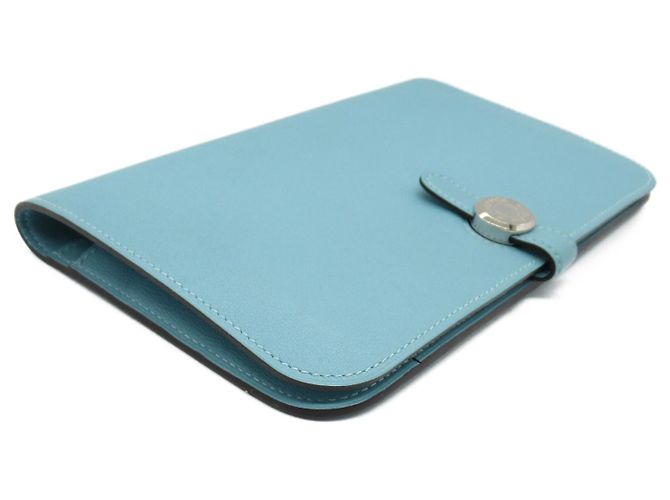 Hermès Portafoglio bifold in pelle GM Dogon Hermes Blu - vista 3