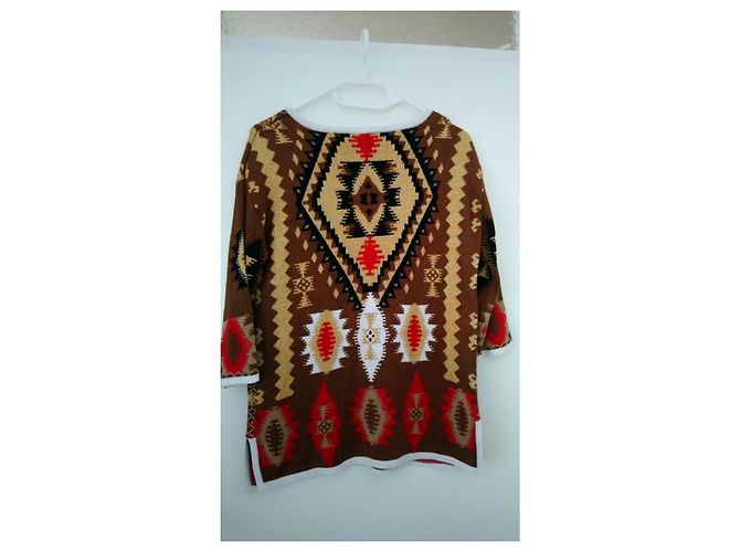 Rene Derhy Camel Viscose Oberteil mit Ethno Muster Kamel - Ansicht 2