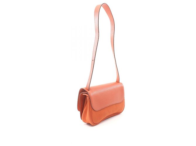 Borsa a spalla in pelle e tela Colorado PM di Hermès Rosso - vista 2
