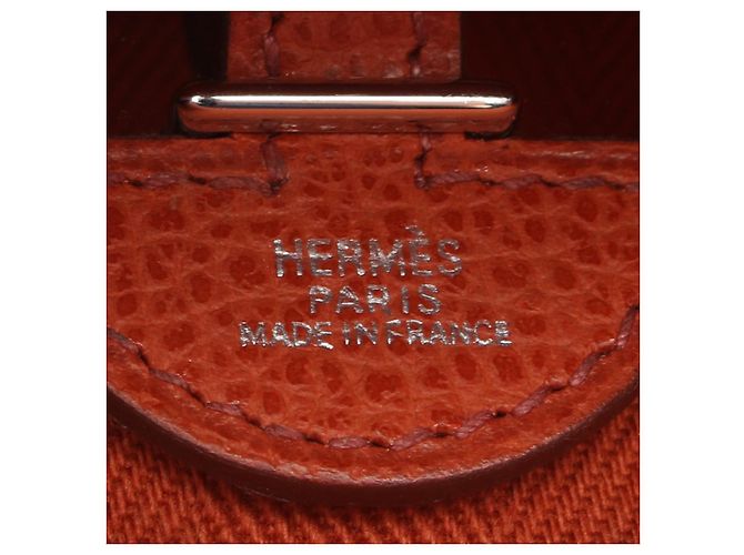 Borsa a spalla in pelle e tela Colorado PM di Hermès Rosso - vista 4