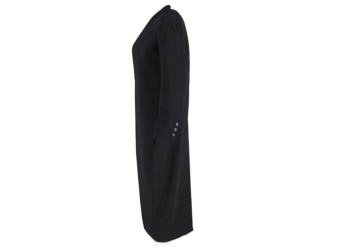 Abrigo de longitud media Rick Owens en lana negra Negro - vista 5