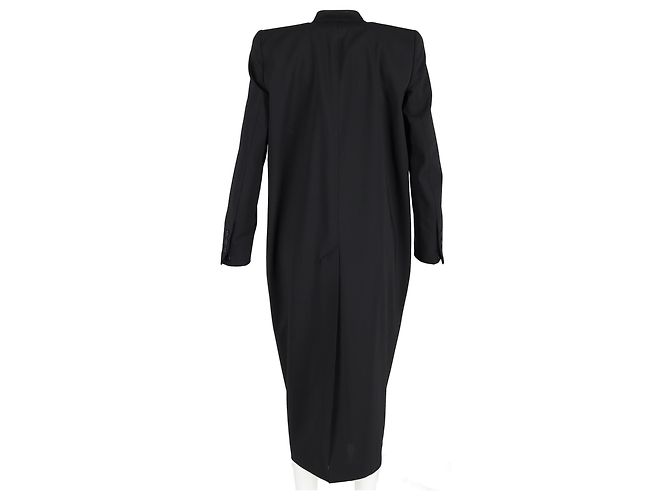 Abrigo de longitud media Rick Owens en lana negra Negro - vista 6