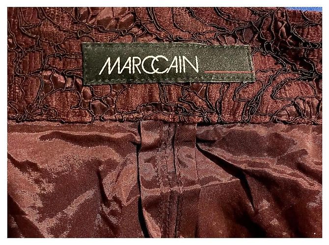 Marc Cain Chaqueta de estilo biker de encaje en burdeos - vista 2
