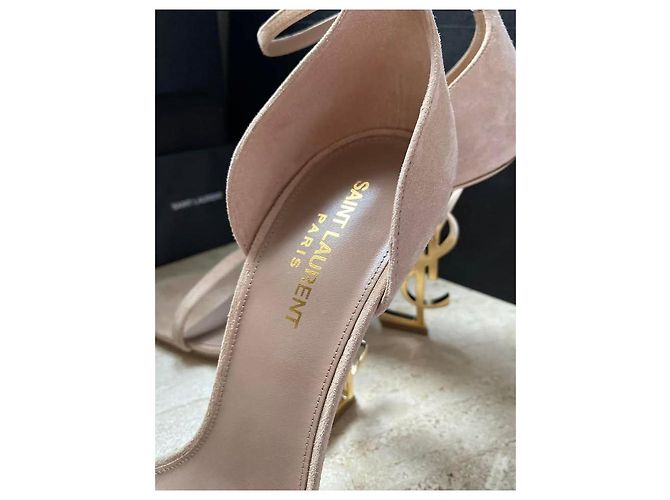 Sandali Yves Saint Laurent Opyum Beige Nubuck 40 - vista 4