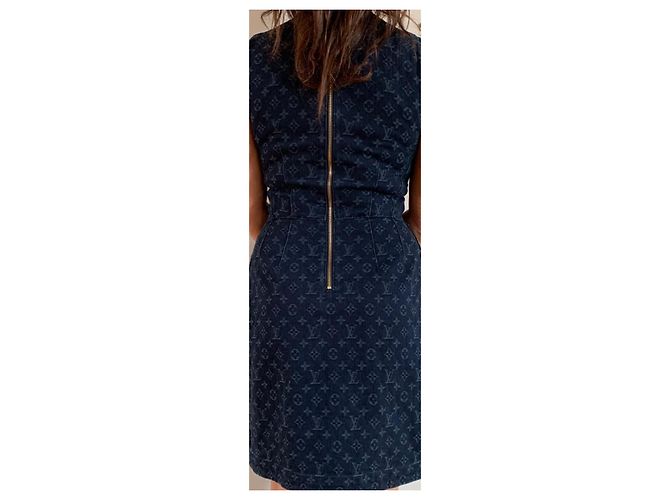 Louis Vuitton Denim Kleid Blau - Ansicht 9