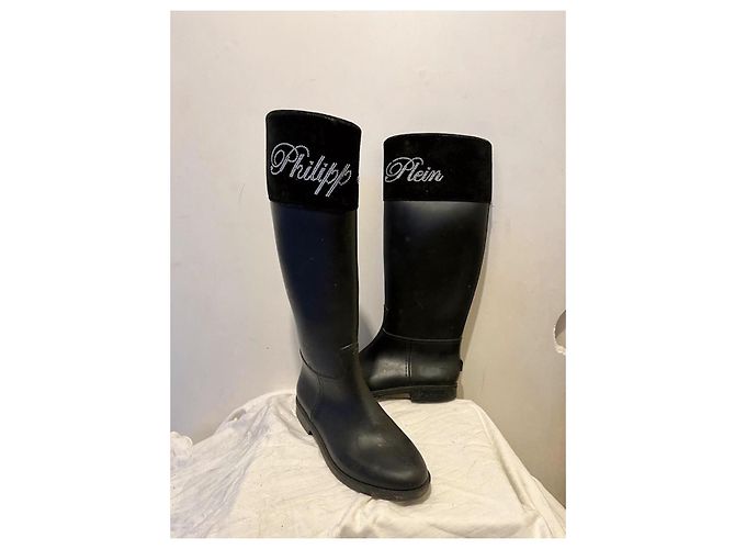 Philipp Plein Wellingtons impreziositi con cristalli Nero - vista 5