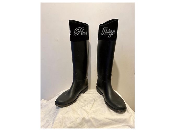 Philipp Plein Wellingtons impreziositi con cristalli Nero - vista 6