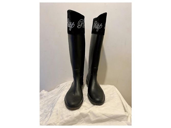 Philipp Plein Wellingtons impreziositi con cristalli Nero - vista 7
