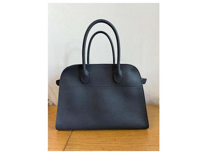 The Row Margaux 12 Handbag Dark Blue Leather - view 2