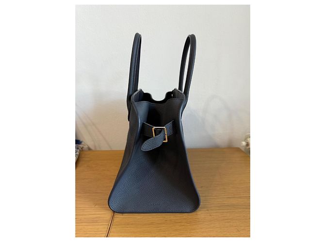 The Row Margaux 12 Handbag Dark Blue Leather - view 3