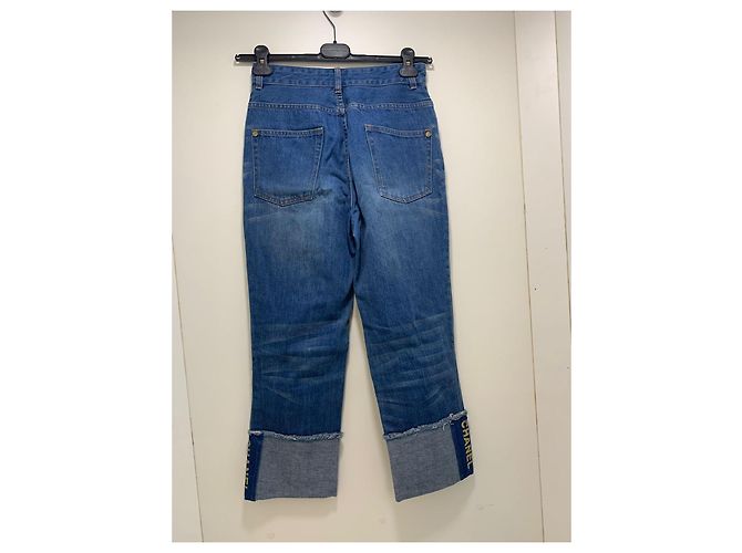 Jeans boyfriend de denim Chanel azul - vista 2