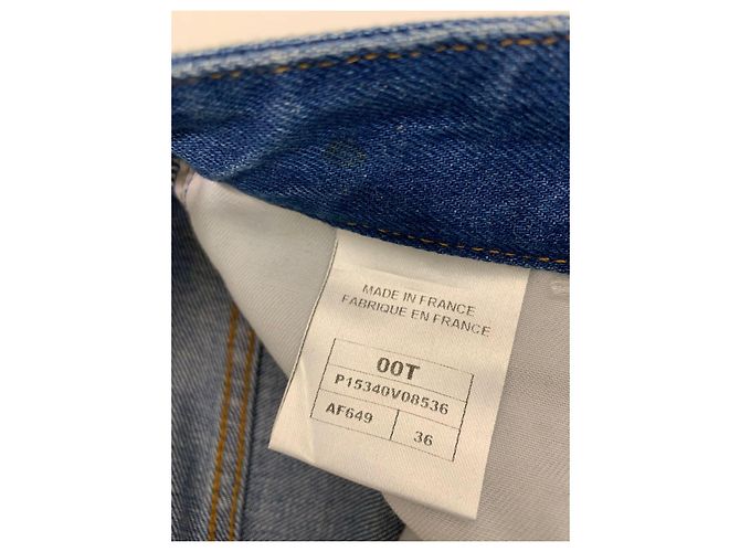 Jeans boyfriend de denim Chanel azul - vista 7