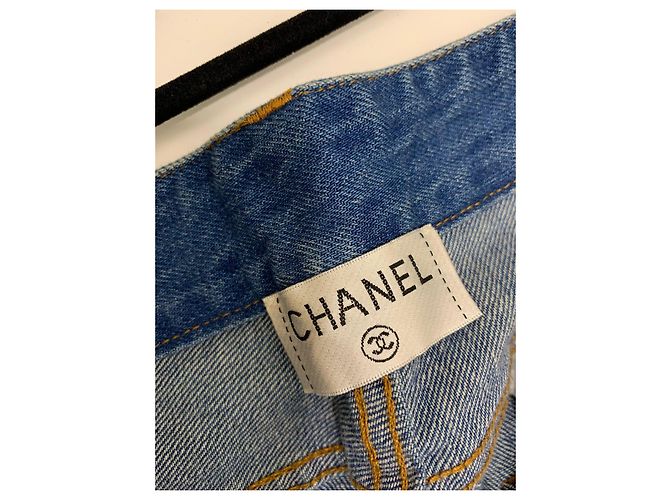 Jeans boyfriend de denim Chanel azul - vista 8
