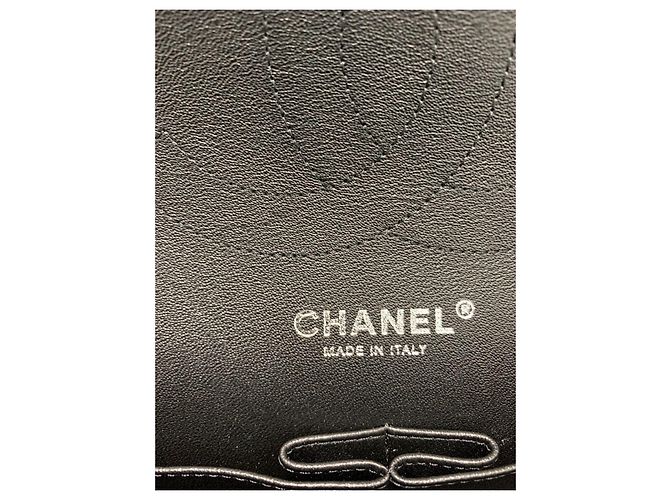 Borsa Chanel Timeless Jumbo Double Flap in pelle verniciata nera Nero - vista 10