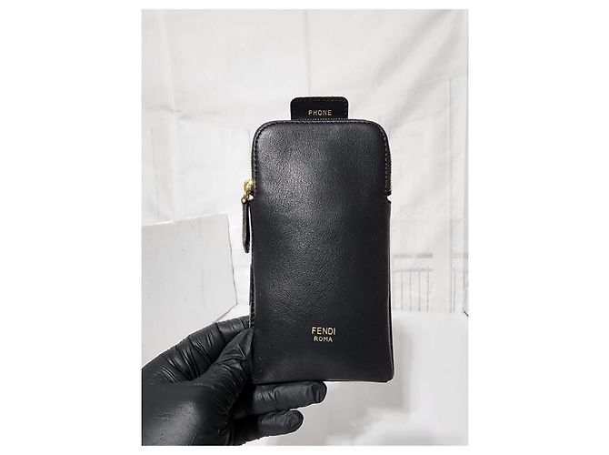 Funda de cinturón para teléfono celular FENDI TPU FF Vitello Grace negra Negro - vista 12