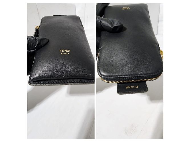 Funda de cinturón para teléfono celular FENDI TPU FF Vitello Grace negra Negro - vista 6