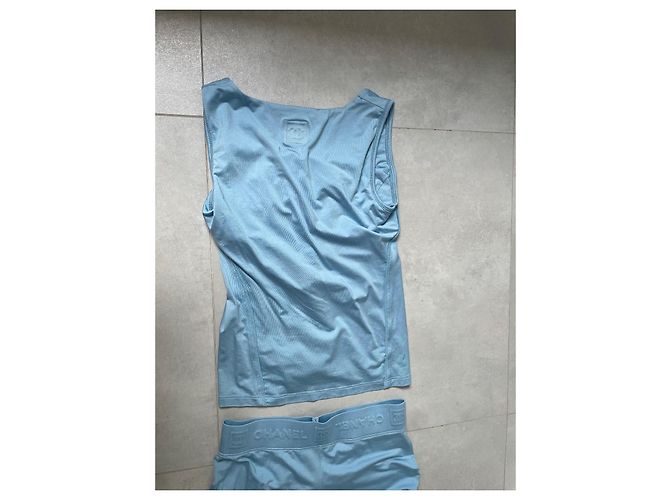 Mono sin mangas Chanel Azul claro Talla 36 - vista 4