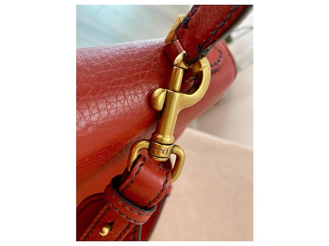 Borsa a tracolla Dior Dioraddict pelle granulata rossa Rosso - vista 8