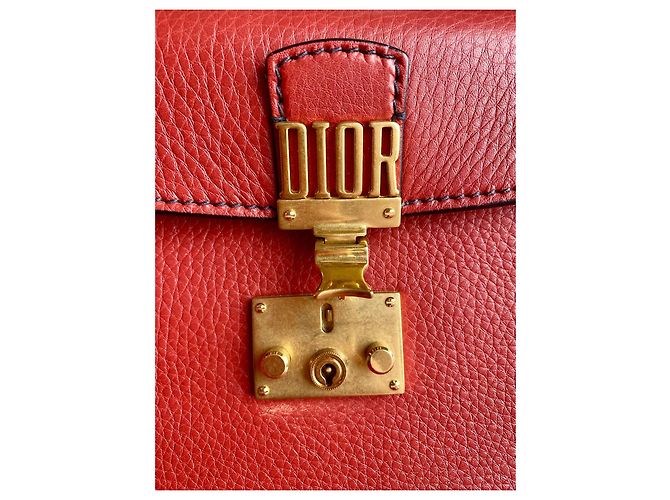 Borsa a tracolla Dior Dioraddict pelle granulata rossa Rosso - vista 9