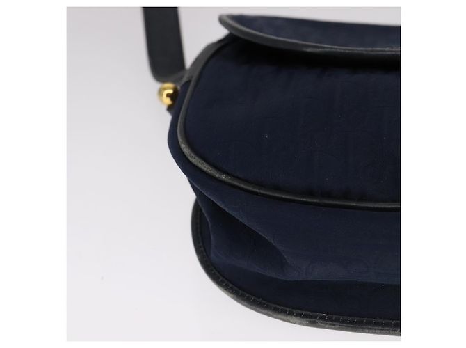 Bolso de hombro de lona Trotter Christian Dior azul Auth ep7123 Azul marino - vista 10