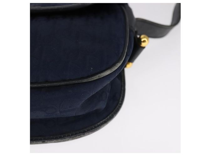 Bolso de hombro de lona Trotter Christian Dior azul Auth ep7123 Azul marino - vista 11
