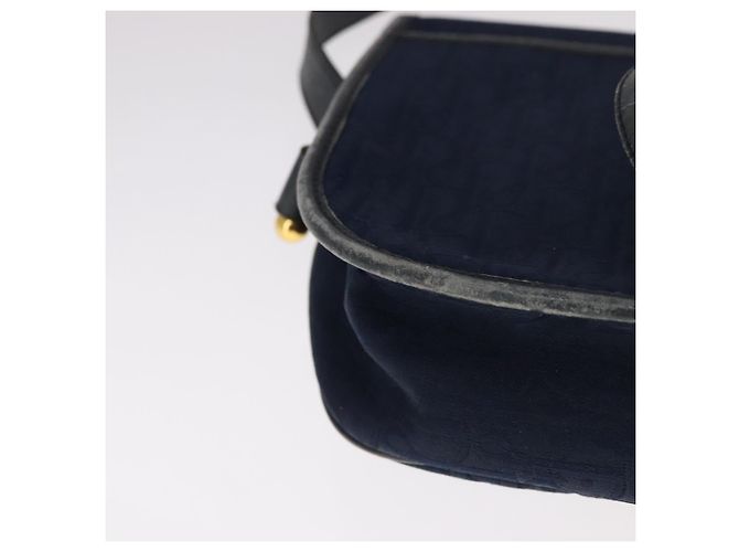 Bolso de hombro de lona Trotter Christian Dior azul Auth ep7123 Azul marino - vista 12