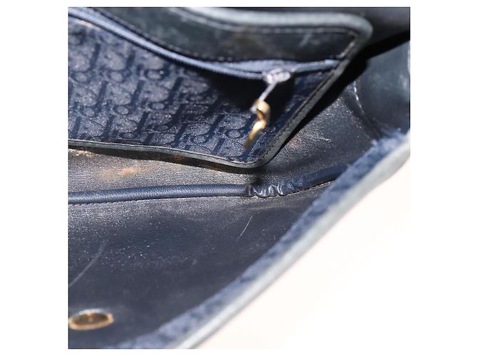 Bolso de hombro de lona Trotter Christian Dior azul Auth ep7123 Azul marino - vista 17