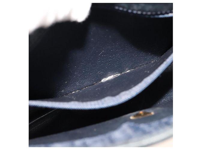Bolso de hombro de lona Trotter Christian Dior azul Auth ep7123 Azul marino - vista 19