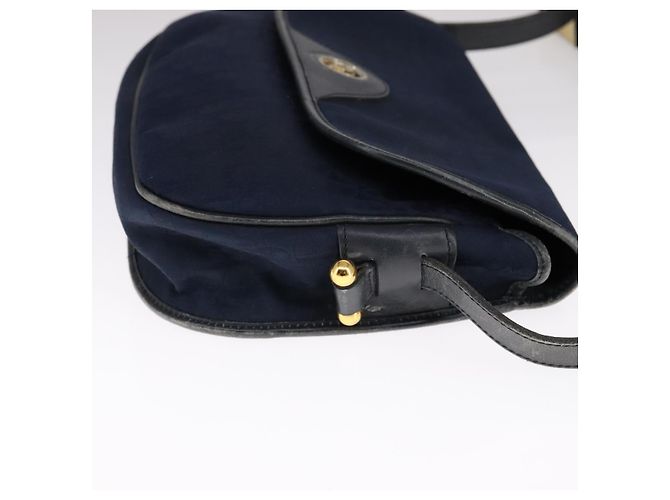 Bolso de hombro de lona Trotter Christian Dior azul Auth ep7123 Azul marino - vista 5
