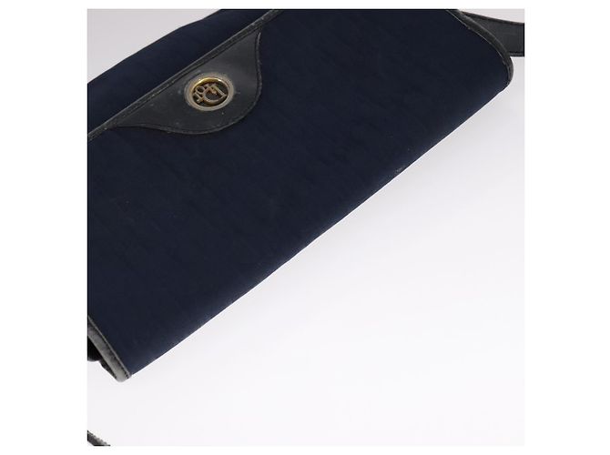 Bolso de hombro de lona Trotter Christian Dior azul Auth ep7123 Azul marino - vista 6