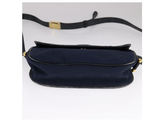Bolso de hombro de lona Trotter Christian Dior azul Auth ep7123 Azul marino - vista 9