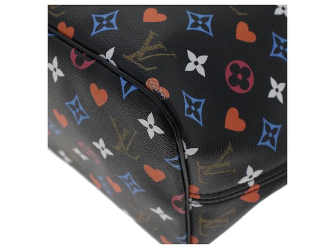 LOUIS VUITTON Monogram Game On Neverfull MM Borsa a Spalla M57483 LV Auth 46152S Nero - vista 15