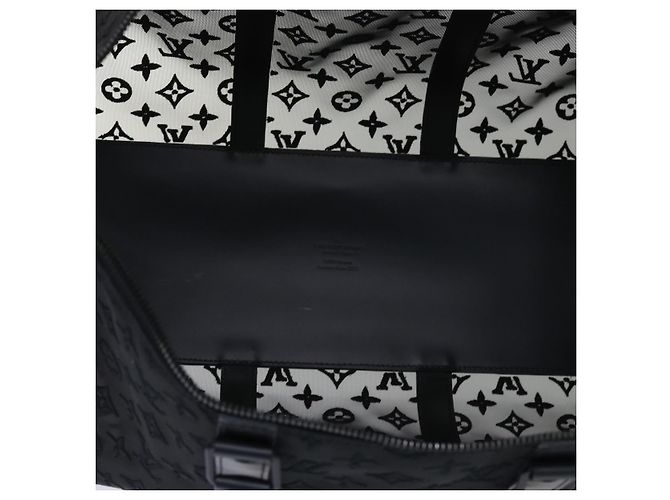 LOUIS VUITTON Monogram Trasparente Keepall Bandouliere 50 M53971 LV Auth 47400S Nero - vista 10