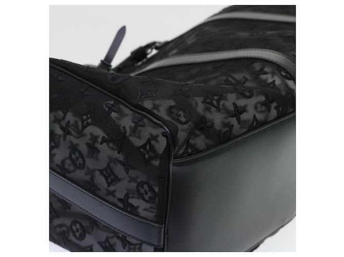 LOUIS VUITTON Monogram Trasparente Keepall Bandouliere 50 M53971 LV Auth 47400S Nero - vista 15
