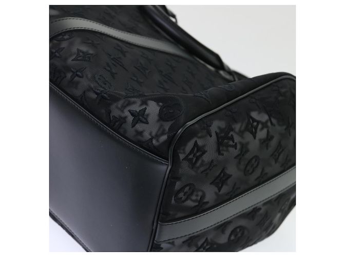 LOUIS VUITTON Monogram Trasparente Keepall Bandouliere 50 M53971 LV Auth 47400S Nero - vista 16