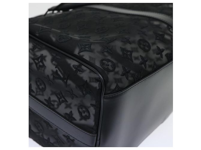 LOUIS VUITTON Monogram Trasparente Keepall Bandouliere 50 M53971 LV Auth 47400S Nero - vista 17