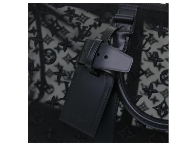 LOUIS VUITTON Monogram Trasparente Keepall Bandouliere 50 M53971 LV Auth 47400S Nero - vista 19