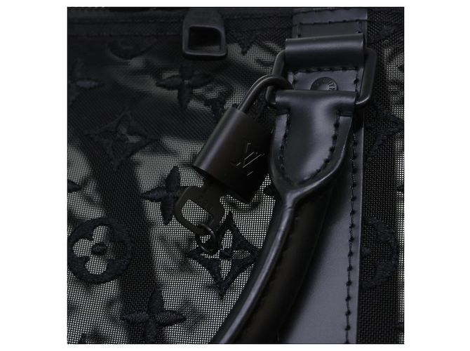 LOUIS VUITTON Monogram Trasparente Keepall Bandouliere 50 M53971 LV Auth 47400S Nero - vista 20