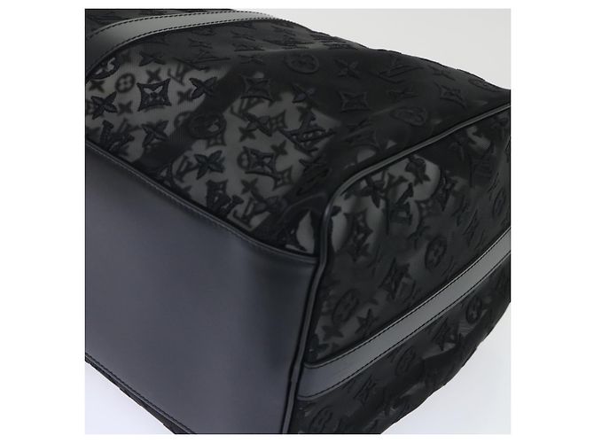 LOUIS VUITTON Monogram Trasparente Keepall Bandouliere 50 M53971 LV Auth 47400S Nero - vista 8