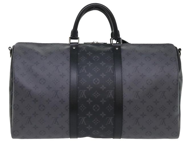 LOUIS VUITTON Eclipse Reverse Keepall Bandouliere 50 Borsa M45392 LV Auth 47830S Monogramma - vista 2