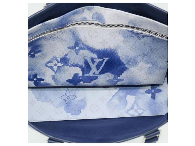 LOUIS VUITTON Borsa da Weekend Monogram Water Color PM Blu M45756 Auth 50808S - vue 19